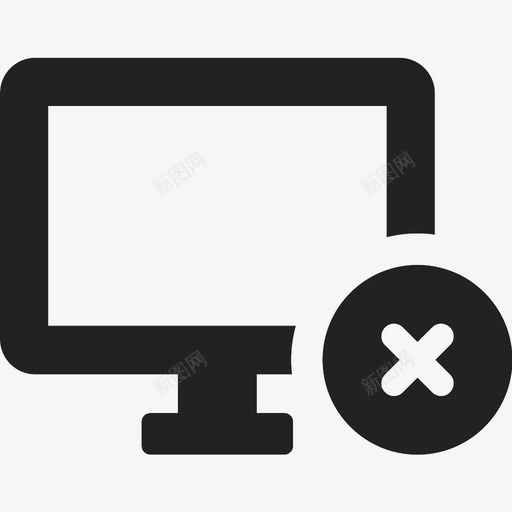桌面取消桌面交叉桌面删除图标svg_新图网 https://ixintu.com 桌面交叉 桌面删除 桌面取消