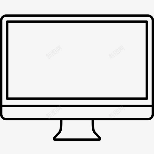 imac苹果电脑图标svg_新图网 https://ixintu.com imac 桌面 正面 电脑 苹果 苹果系列线性风格