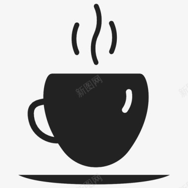 咖啡杯热的杯子图标图标