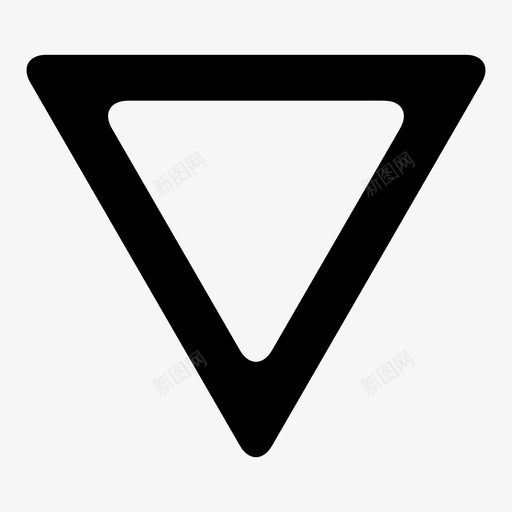 让路道路标志图标svg_新图网 https://ixintu.com 三角形 标志 警告 让路 路标 道路