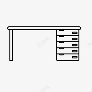 办公桌办公场所工作空间图标图标