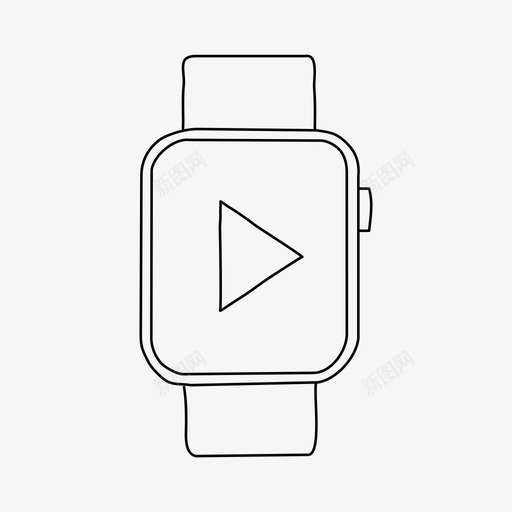 applewatch播放按钮applewatch设备图标svg_新图网 https://ixintu.com applewatch applewatch播放按钮 媒体 屏幕 设备