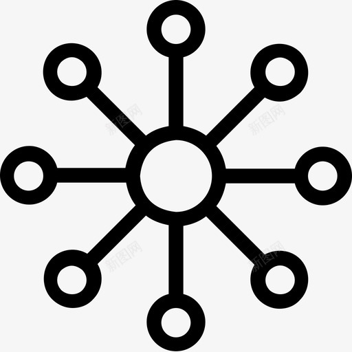 网络连接链接图标svg_新图网 https://ixintu.com 共享 数字营销 社交媒体 网络 连接 链接