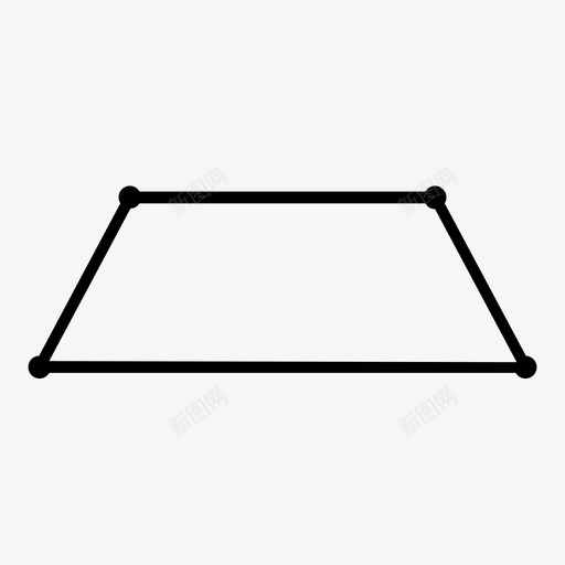 梯形面积几何图标svg_新图网 https://ixintu.com 几何 多边形 数学 梯形 面积
