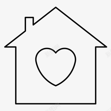 可爱的房子家庭快乐图标图标
