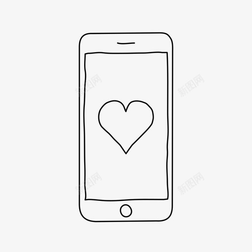 iphone心脏设备屏幕图标svg_新图网 https://ixintu.com iphone心脏 屏幕 智能手机 设备