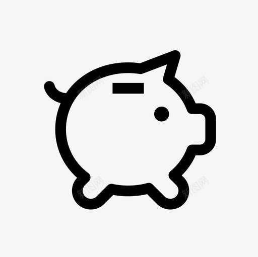 小猪银行袋子硬币图标svg_新图网 https://ixintu.com 小猪银行 硬币 袋子 金融 金融轮廓图标集 钱 钱袋子