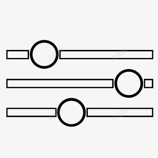 滑块控制器控件图标svg_新图网 https://ixintu.com 控件 控制器 滑块 设置 选项