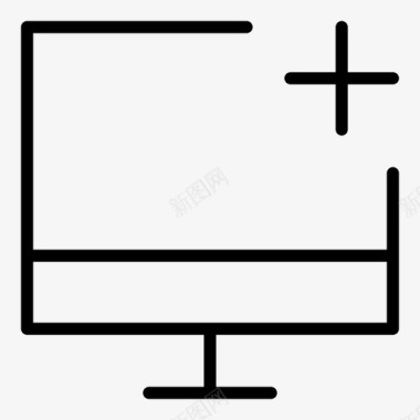 添加显示器计算机显示器图标图标