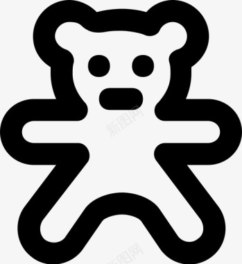 泰迪熊宝贝孩子图标图标