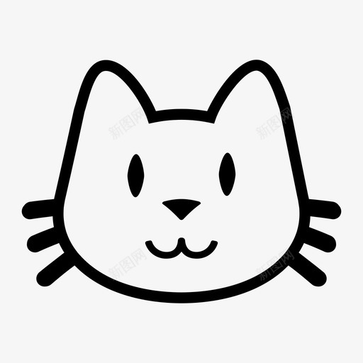 猫可爱喵喵图标svg_新图网 https://ixintu.com 可爱 喵喵 宠物 猫