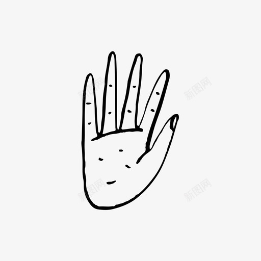 手掌手手绘图标svg_新图网 https://ixintu.com 停止 手 手掌 手绘 插图