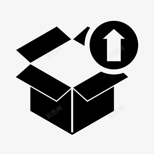 储存盒子送货图标svg_新图网 https://ixintu.com 储存 储蓄 商店 盒子 网上购物 送货