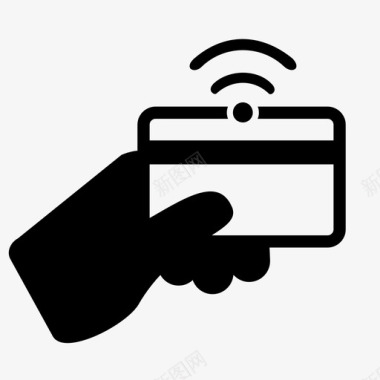 信用卡持有人银行非接触式图标图标