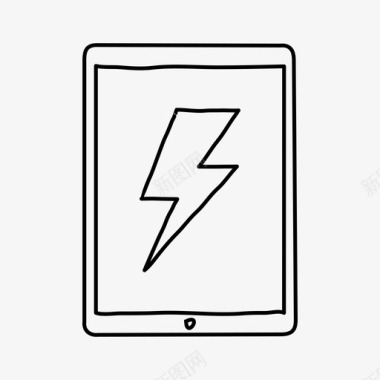 ipad闪电充电设备图标图标
