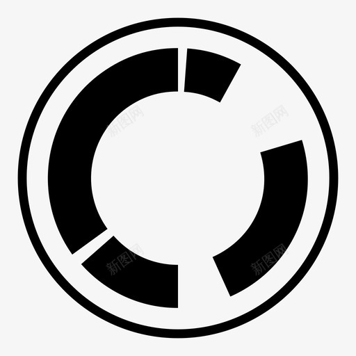 甜甜圈图表圆圈界面图标svg_新图网 https://ixintu.com 圆圈 徽标 标志 甜甜圈图表 用户界面 界面