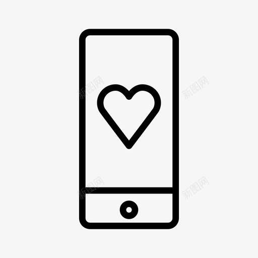 iphone心设备爱图标svg_新图网 https://ixintu.com iphone心 屏幕 爱 设备