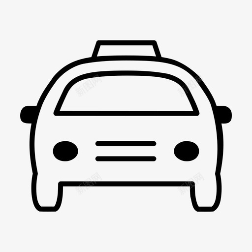 出租车汽车小汽车图标svg_新图网 https://ixintu.com 出租车 小汽车 汽车 高级轿车