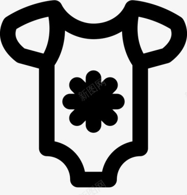 女孩紧身衣婴儿儿童图标图标