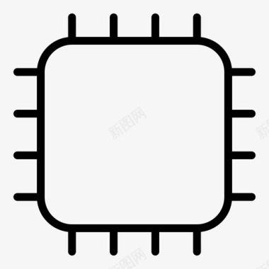 处理器芯片计算机微处理器图标图标