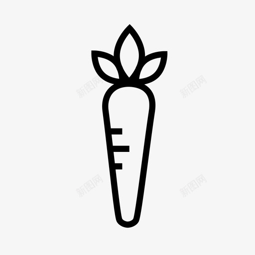 胡萝卜食品健康食品图标svg_新图网 https://ixintu.com 健康食品 时尚食品 维生素 胡萝卜 蔬菜 食品