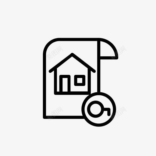 家钥匙房子文件图标svg_新图网 https://ixintu.com 家钥匙 房子 文件