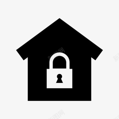 锁定的家房子挂锁图标图标