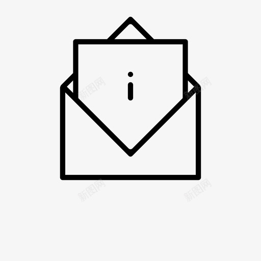 信件信封信息图标svg_新图网 https://ixintu.com 信件 信封 信息 打开 时事通讯