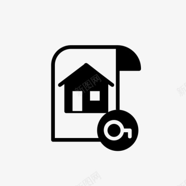 家钥匙房子文件图标图标