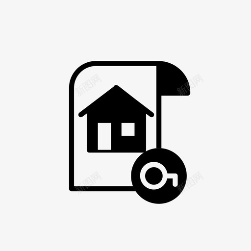 家钥匙房子文件图标svg_新图网 https://ixintu.com 家钥匙 房子 文件