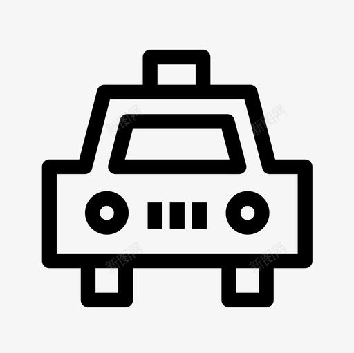 驾驶室汽车出租车图标svg_新图网 https://ixintu.com 出租车 汽车 车辆 运输工具 运输轮廓图标集 驾驶室