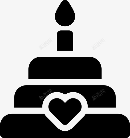 心形蛋糕甜点最爱图标svg_新图网 https://ixintu.com 婚礼 心形蛋糕 心满意足 最爱 激情 甜点
