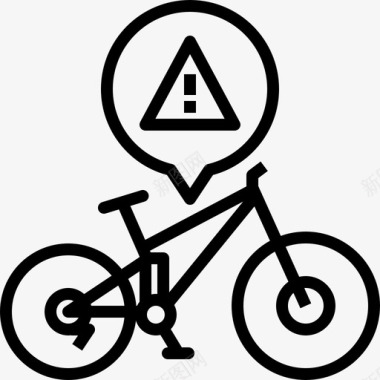 免费自行车警报骑自行车者山地自行车图标图标