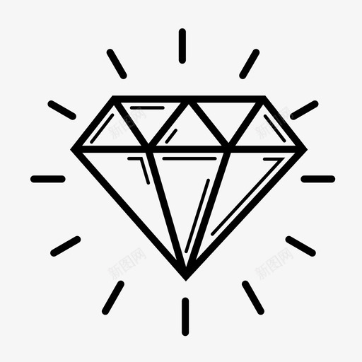 钻石钻石宝石珠宝图标svg_新图网 https://ixintu.com 珠宝 钻石 钻石宝石 高级