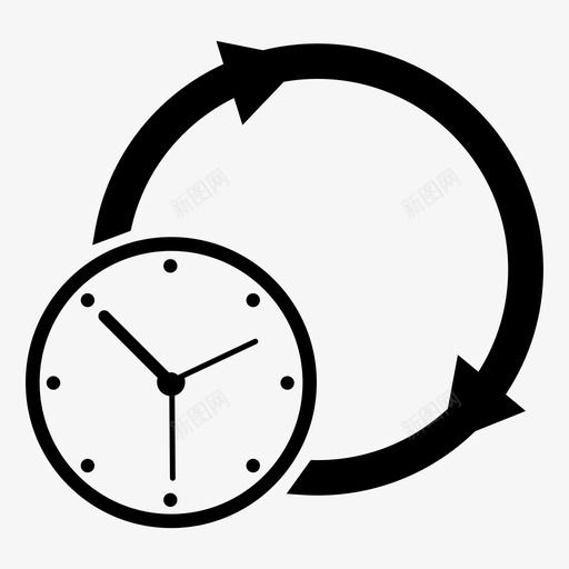 时间24小时时钟图标svg_新图网 https://ixintu.com 24小时 工作 日 时钟 时间 自动取款机