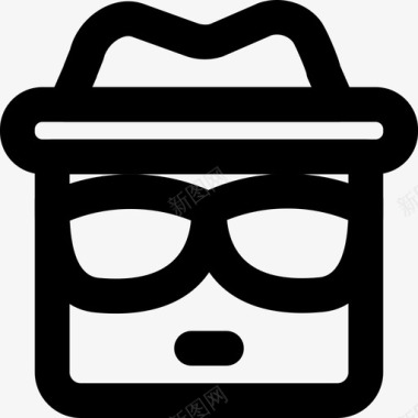 海森堡表情符号脸图标图标