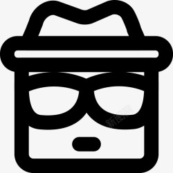 海森堡海森堡表情符号脸图标高清图片