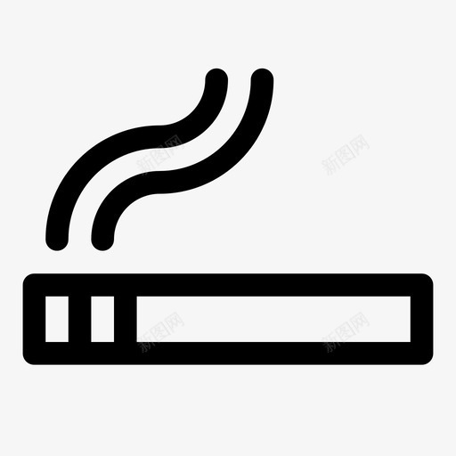 烟吸烟区吸烟室图标svg_新图网 https://ixintu.com 吸烟区 吸烟室 烟 纯线条