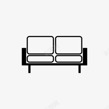 爱情座椅沙发家具图标图标