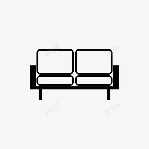 爱情座椅沙发家具图标svg_新图网 https://ixintu.com 家具 沙发 爱情座椅