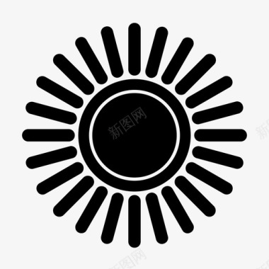 太阳烈日阳光图标图标