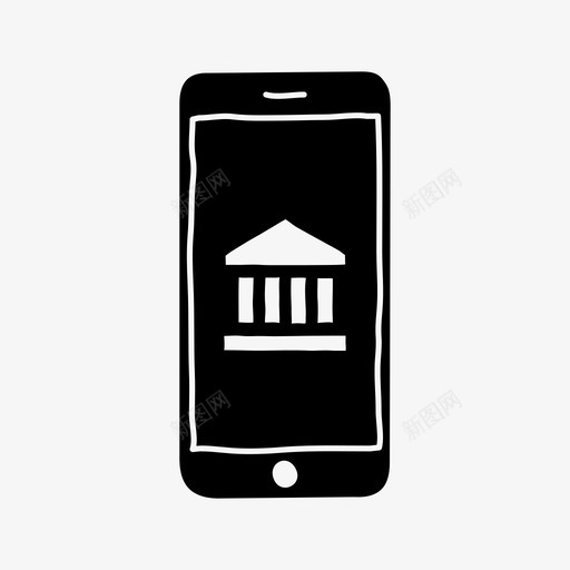 iphone银行设备货币图标svg_新图网 https://ixintu.com iphone银行 屏幕 设备 货币