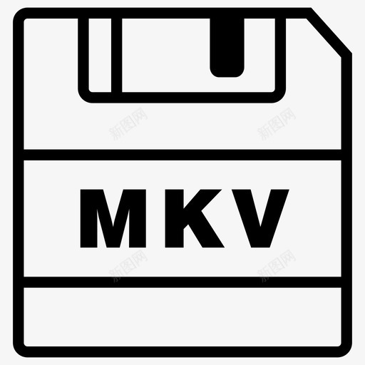 保存mkv文件保存图标svg_新图网 https://ixintu.com mkv扩展名 保存mkv 保存图标 文件