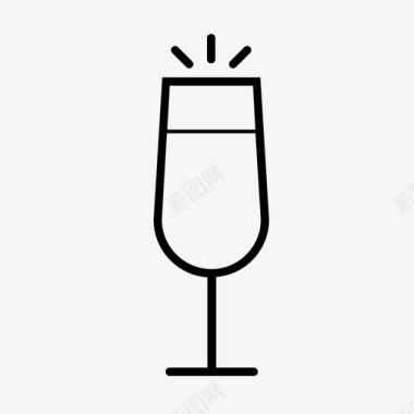 葡萄酒玻璃杯柠檬水图标图标