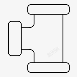 薄壁三通异径管薄壁管图标高清图片