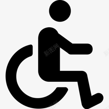 残疾无障碍残疾人停车图标图标