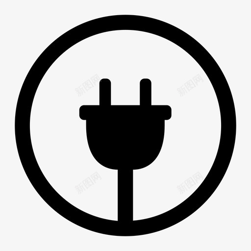 插头充电循环图标svg_新图网 https://ixintu.com 充电 循环 插头 电力 绿色能源