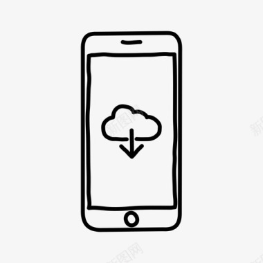 iphone云设备手绘图标图标