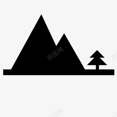 山自然松树图标图标