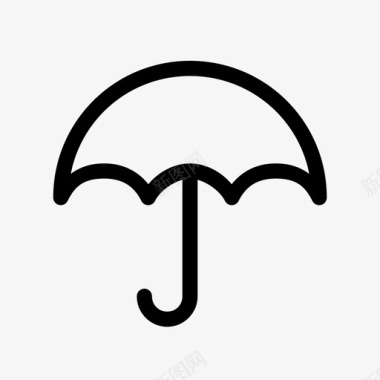 雨伞沙滩下雨图标图标